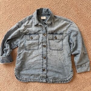 AE American Eagle Studded Denim Shacket
